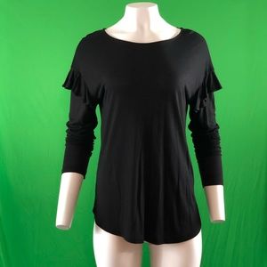 Drop Shoulder Ruffle Top